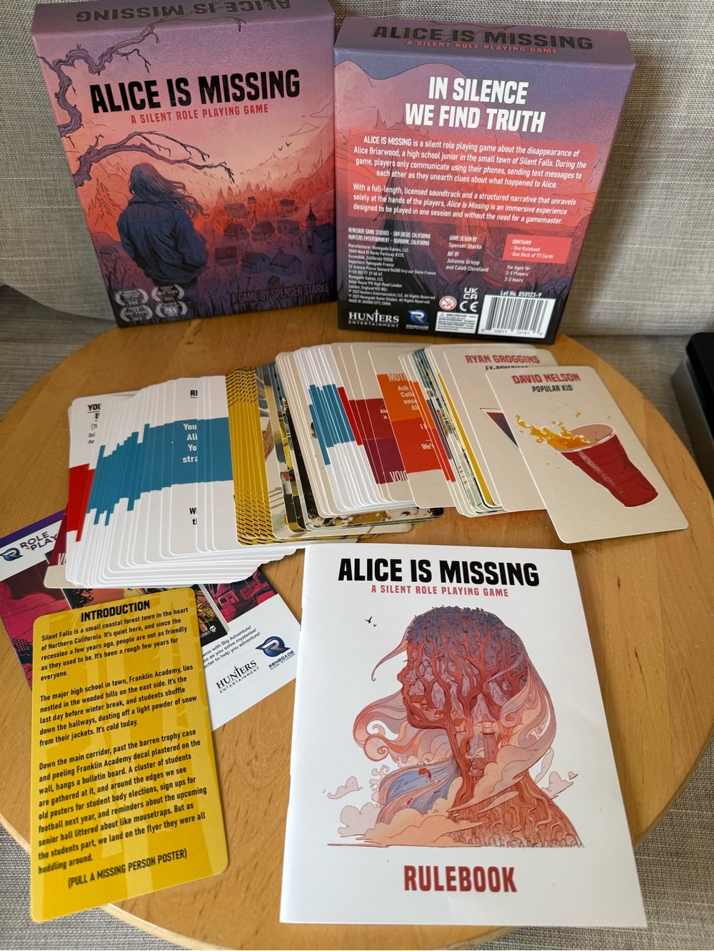 Renegade Game Studios Alice is Missing Silent Role-Playing Game Spenser Starke